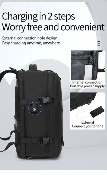Mochila de Viagem Grande Mochila de Bordo Mochila de Caminhada Impermeável para Esportes ao Ar Livre Mochila Casual, Mochila Escolar