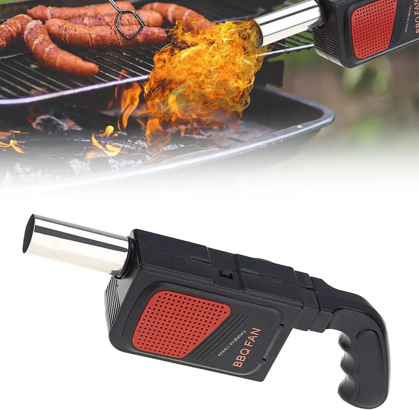 Outdoor Camping Picnic Barbecue Air Blower Portable Handheld Electric BBQ Cooking Fan Air Blower Fire Bellows Tool