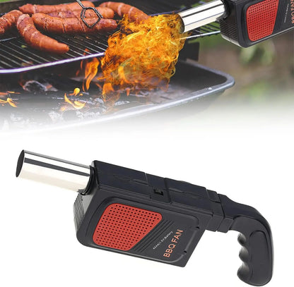 Outdoor Camping Picnic Barbecue Air Blower Portable Handheld Electric BBQ Cooking Fan Air Blower Fire Bellows Tool