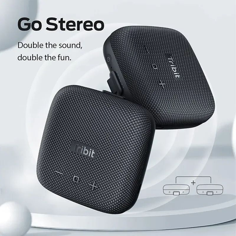 Caixa de Som Portátil Tribit-StormBox Micro Bluetooth, À Prova D'Água IP67, para Festas ao Ar Livre, Acampamento, Viagem, Alto-falante Sem Fio, Microfone Embutido
