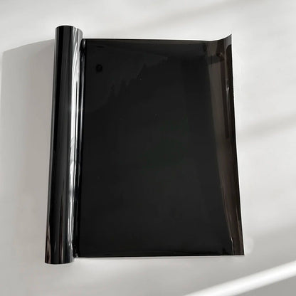Película de vinil fumê preta brilhante transparente à prova d'água para faróis, lanternas, película de proteção para carros