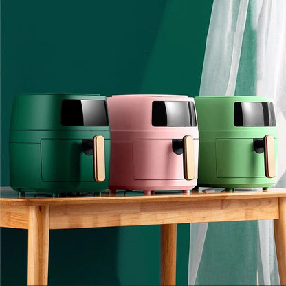 A nova Fritadeira Elétrica Inteligente Sem Óleo de 5L 8L, Fritadeira de Ar de Tela Sensível ao Toque de Grande Capacidade Silver Crest
