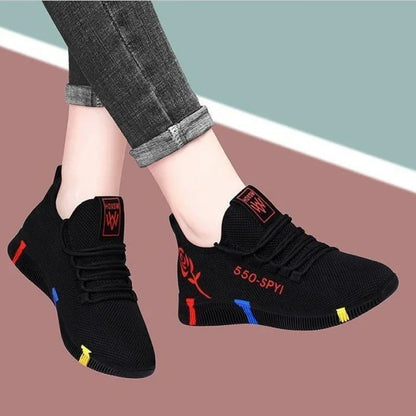 Tenis Feminino 2025 Women Vulcanized Shoes Air Mesh Light Soft Sneakers Female Flats Platform Lace Up Casual Shoes Basket Femme