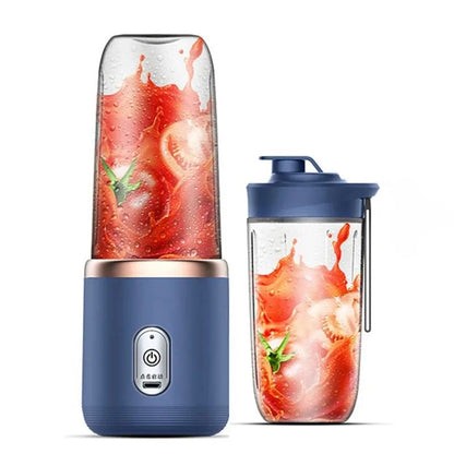 Liquidificadores Portáteis de Suco de Frutas Mini Garrafa Elétrica Pessoal de Verão para Casa USB 6 Lâminas Copo Espremedor Máquina para Cozinha