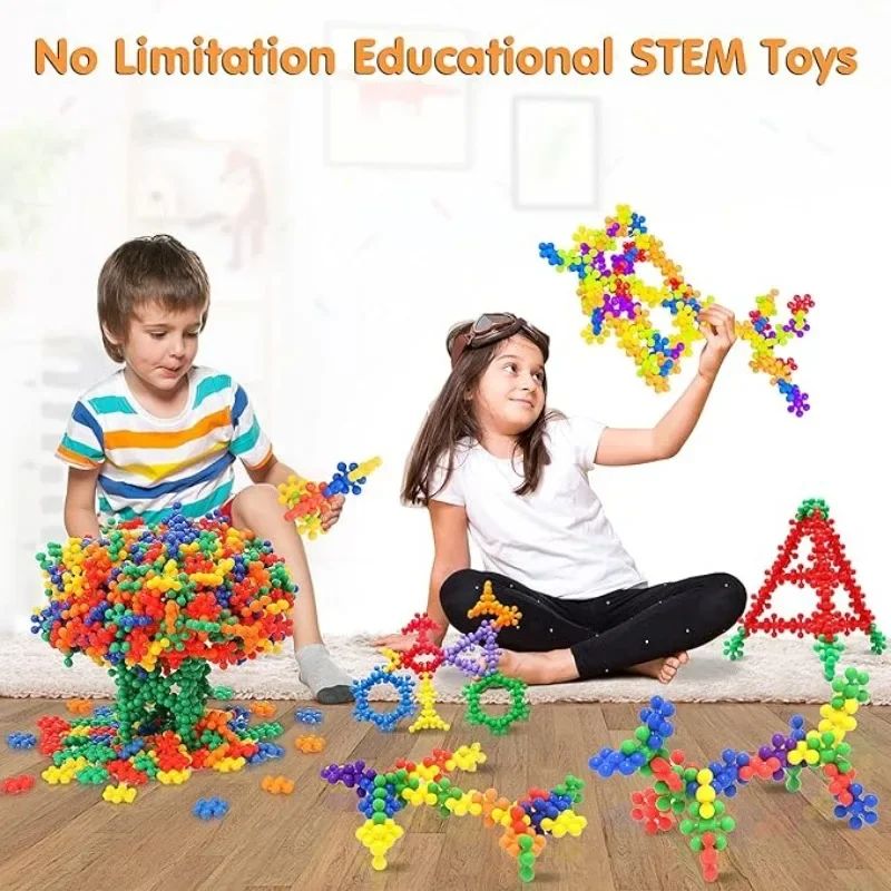 Children's Building Block Toys Snowflake Interlocking Building Block Toy Creative Stress Relief Fidget Toys Party Favors