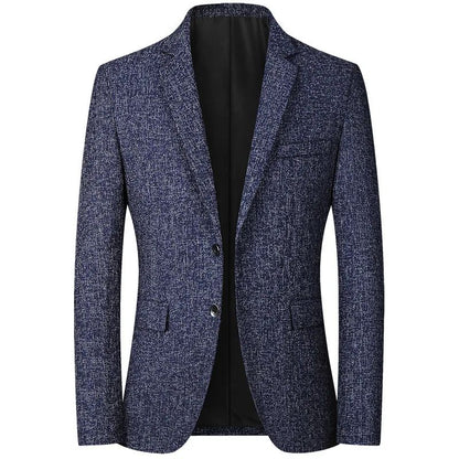 Black Men V-neck Single-breasted Suit Jacket, Fashion Slim Dress Coats, Blue Gray Yellow Blazers, Male Casual Tops Asian Size