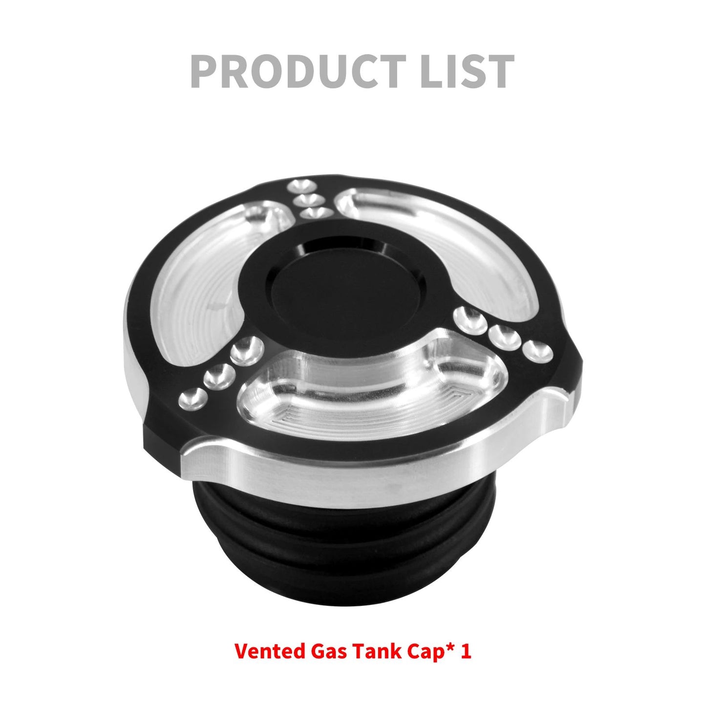 Tampa de combustível/óleo cromada preta para motocicleta Harley Sportster 883 1200 XL XR Iron Dyna Touring Softail FLHR