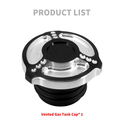 Tampa de combustível/óleo cromada preta para motocicleta Harley Sportster 883 1200 XL XR Iron Dyna Touring Softail FLHR