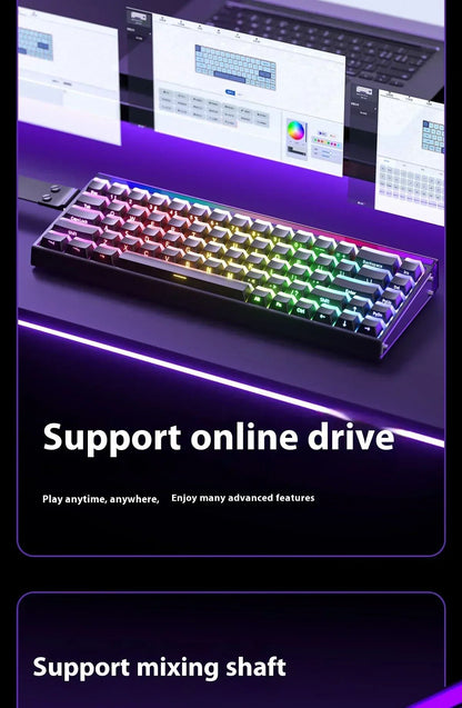 AULA Hero 68HE Magnetic Keyboard RGB Light Wired Hot Swap Esports 8K Gaming Hero68 Mechanical Keyboard Low delay PC Accessories