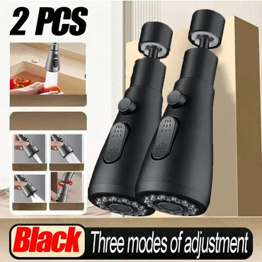 1pc Faucet Extender Metal Alloy,Three Modes,Head Water Saver Home Extended Shower Spray Filter  Faucet Extender  Kitchen