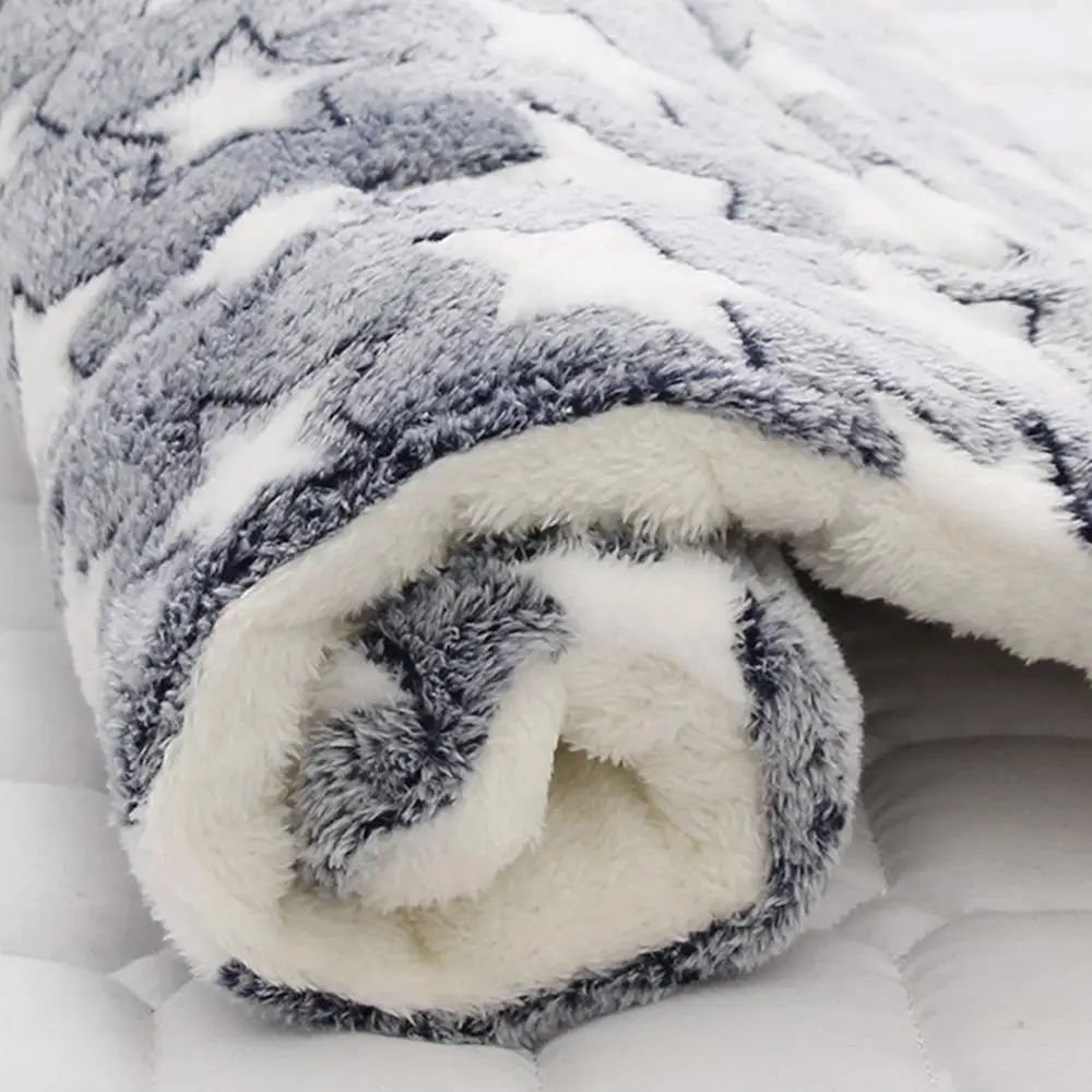 Tapete de dormir para animais de estimação, cama quente para cães, cobertor macio de lã para animais de estimação, cama para gatos, tapete de dormir para filhotes, almofada de colchão adorável para cães pequenos e grandes