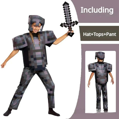 Game My World Role Play Holiday Party Pixel Costume Toy Mc Boys Girls Set Diamond  Christmas Gift Stage Costume