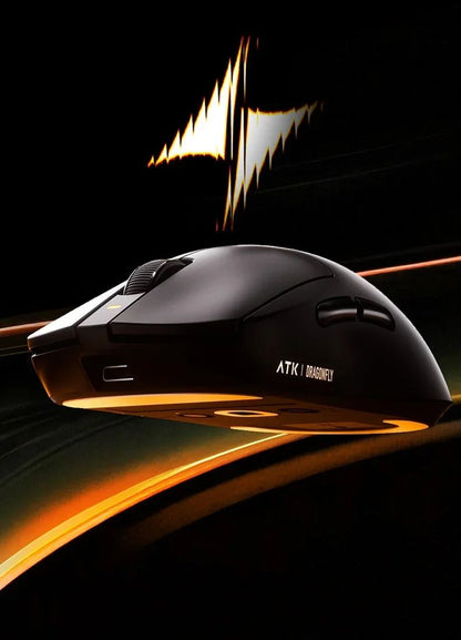 Mouse Gamer Sem Fio ATK Dragonfly A9 Ultra Paw3950 Modos Duplos Personalizado 8K Leve Acessórios Para PC Para Jogadores de FPS