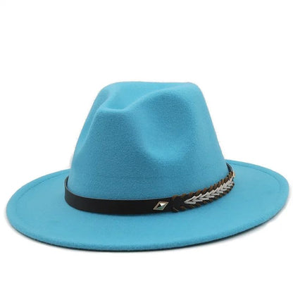 2025 Mulheres Homens Chapéu Panamá Fedora Aba Larga Proteção Solar Clássico Unissex Moda Chapéu Top para Festa Casamento Igreja