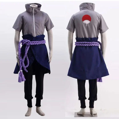 New Anime Uchiha Sasuke Cosplay Outfit Halloween  Party Role Play Uniform Comic Clothes Outfit