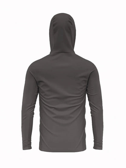 Camisas de Pesca com Capuz e Proteção Facial Masculinas Roupa de Pesca de Manga Longa Respirável