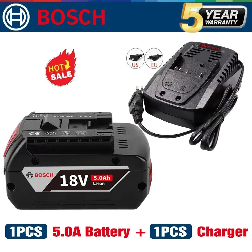 ?Bateria de Lítio Bosch Professional 18V original para Ferramenta Elétrica Recarregável Bosch BAT609 BAT609G BAT618 BAT618G?