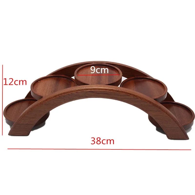 Hotpot Arch Bridge Plate Sushi Bridge Boat Tableware Dessert Wooden Dim Sum Plate Sushi Tray Japanese Kitchen Bento  Sushi Plate