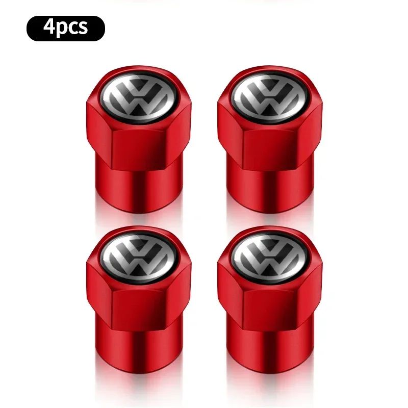 4 Peças Tampas de Válvula de Pneu de Roda de Carro de Liga de Alumínio 3D Para Volkswagen VW Golf 4 5 6 7 Jetta Polo Caddy GTI Bora MK7 Fusca Passat b6