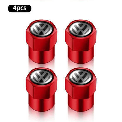 4 Peças Tampas de Válvula de Pneu de Roda de Carro de Liga de Alumínio 3D Para Volkswagen VW Golf 4 5 6 7 Jetta Polo Caddy GTI Bora MK7 Fusca Passat b6