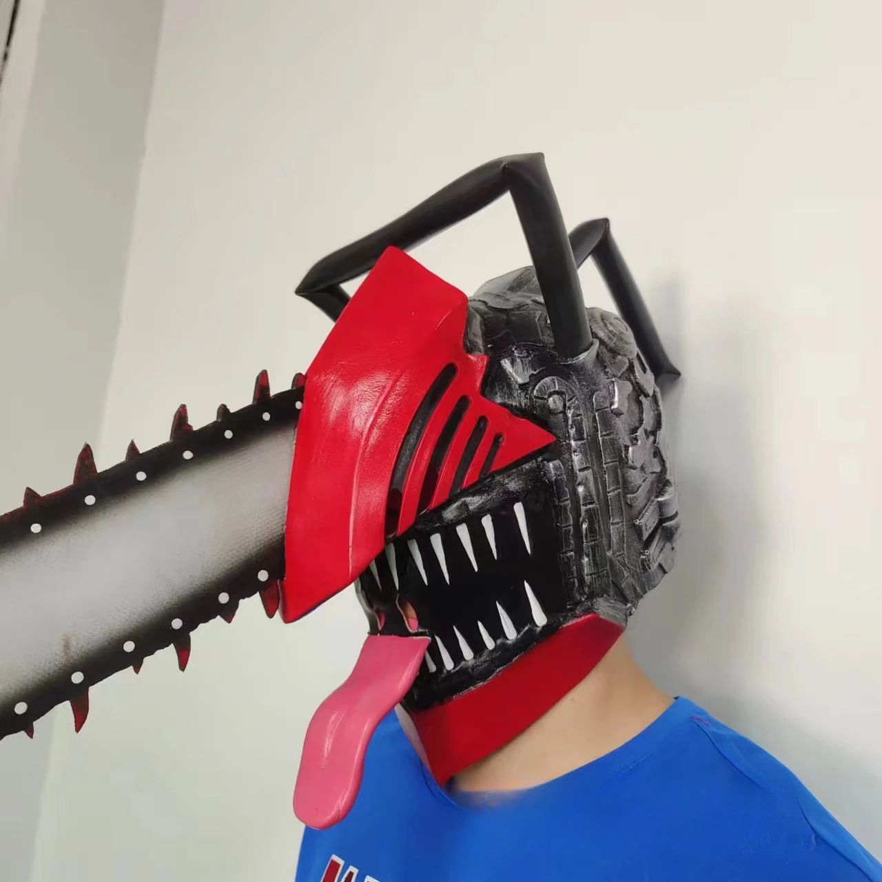 Chainsaw Head Cover Terrifying Latex Mask Halloween Electric Saw Masks Electric Motor Saw Cosplay Costume Props Monsters Cos