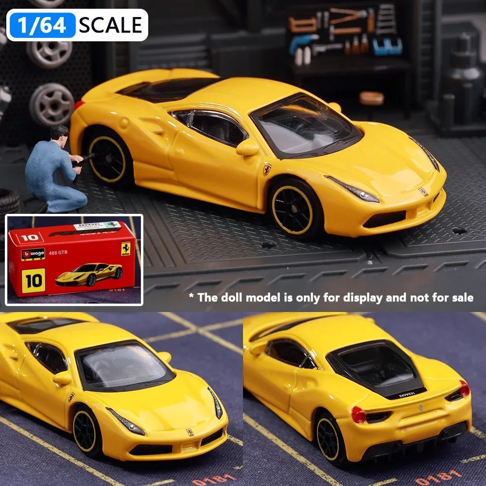 Bburago 1:64 Porsche 911 GT2 Lamborghini Ferrari SP3 812 1959 Cadillac Miniatura de Carro de Liga Fundida Brinquedo de Coleção Presentes