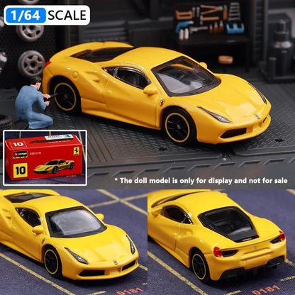 Bburago 1:64 Porsche 911 GT2 Lamborghini Ferrari SP3 812 1959 Cadillac Miniatura de Carro de Liga Fundida Brinquedo de Coleção Presentes