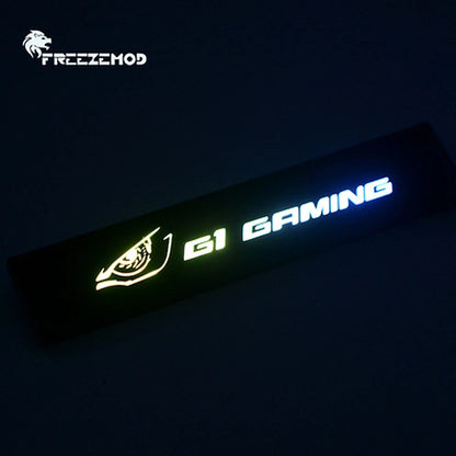 Painel Lateral FREEZEMOD Mini VGA com Luz 5V 3PIN A-RGB Placa Gráfica Luminosa Placa de Identificação Painel de Luz Decorativo para Gabinete PC AURA SYNC