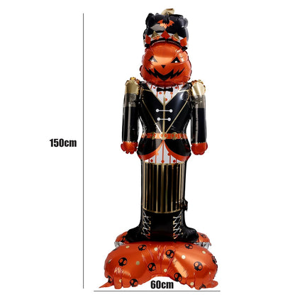 Halloween Party Giant Foil Balloons Inflatable Toys Decor Pumpkin Soldier Witch Ghost Skeleton Reaper Aluminum Standing Balloon