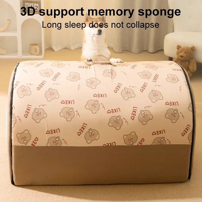 Cama removível para cães e gatos, ninho aconchegante para cães e gatos de pequeno e médio porte, cama quente para cães no inverno, casa confortável para animais de estimação, suprimentos para animais de estimação