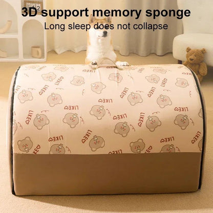 Cama removível para cães e gatos, ninho aconchegante para cães e gatos de pequeno e médio porte, cama quente para cães no inverno, casa confortável para animais de estimação, suprimentos para animais de estimação