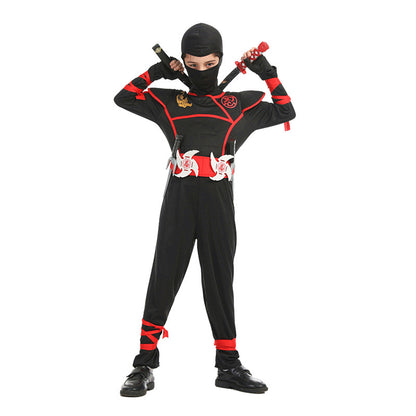 Ninja Costume Boy Halloween Kids Costume Boy Ninja Muscle Costume with Ninja Foam Accessories Best Children Gift