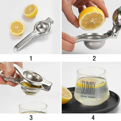 Espremedor Manual de Aço Inoxidável Processador de Suco Espremedor de Limão Laranja Frutas Doméstico Pegador de Limão Acessórios de Cozinha para Prensagem de Frutas