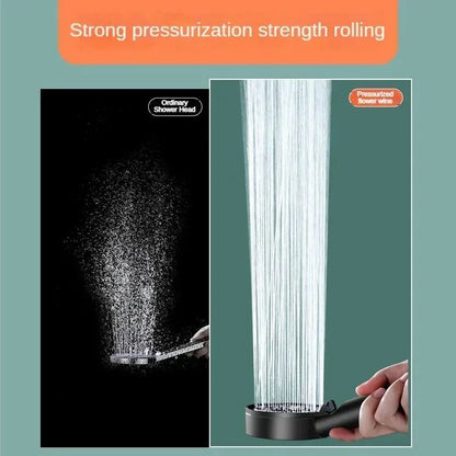 5 Mode Handheld Shower Head High Pressure Water Booster Massage Spray Jet with Anti Leak Proof Hose for Bathroom Household Bath