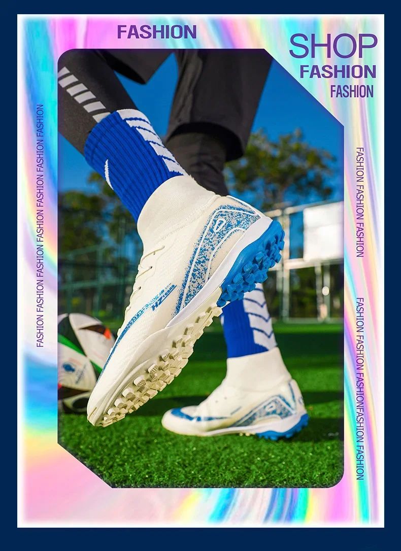 Men Soccer Shoes Society Professional Soccer Cleats Adult Fast Turf Training Football Shoes Outdoor Futsal Football Field Boots