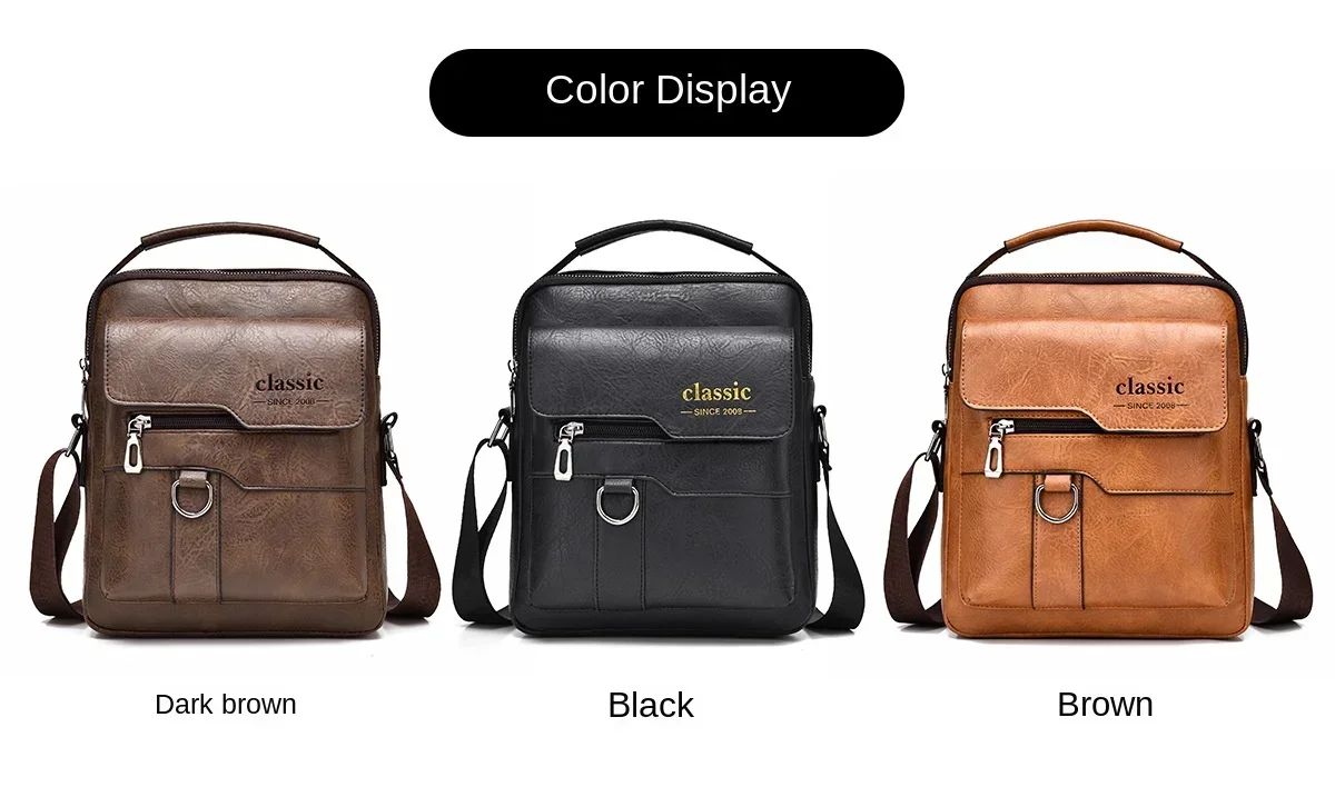 Men Crossbody Bag Men Shoulder Bags Zippers Handbags Large Capacity Artificial Leather Bag For Male Messenger Tote Bags bolsa