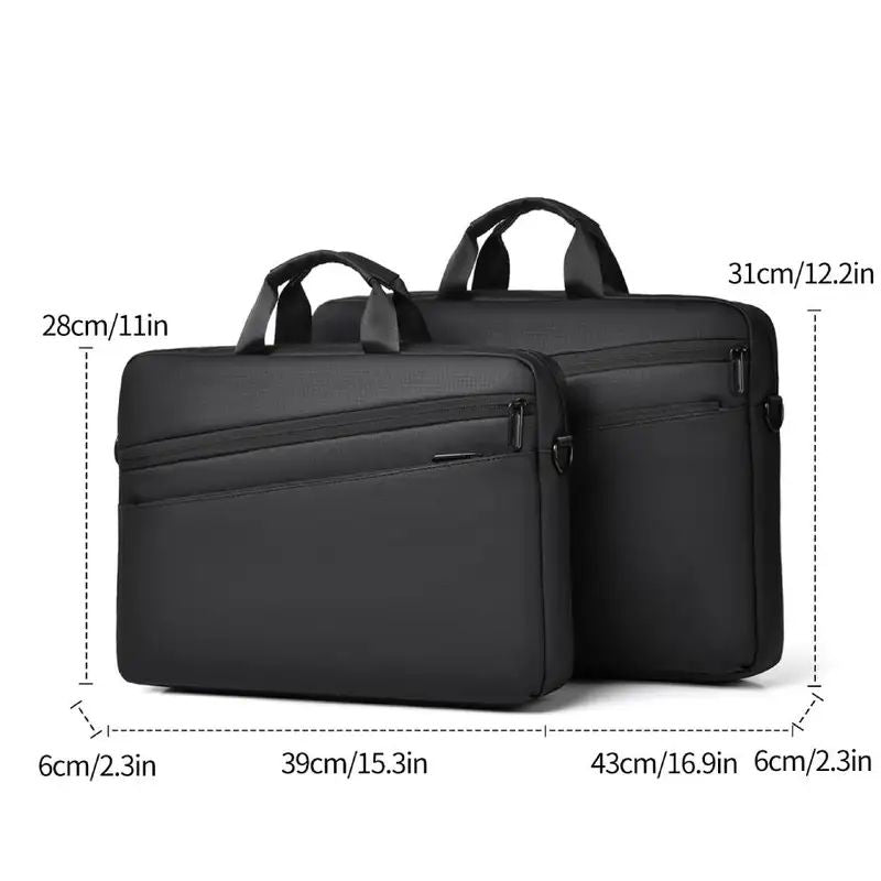High Quality Business PVC Shoulder Messenger Bags Trendy Briefcase Bag Office Handbags 15 17 inch Laptop Bag