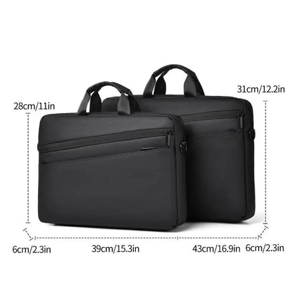 High Quality Business PVC Shoulder Messenger Bags Trendy Briefcase Bag Office Handbags 15 17 inch Laptop Bag