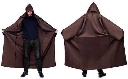Halloween Aldult Jedi Knight Cosplay dark Cape Vader Cape avec chapeau guerre à capuche noir marron Cape mascarade fête Costume