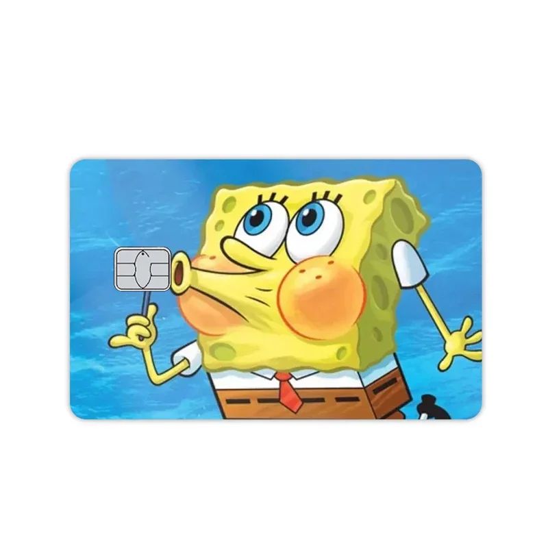 Bob Esponja Crachá Adesivo DIY Decore Exquisito Cartão de Banco Casal Estudante Material Escolar Decalques Patch Documentos Presente de Aniversário