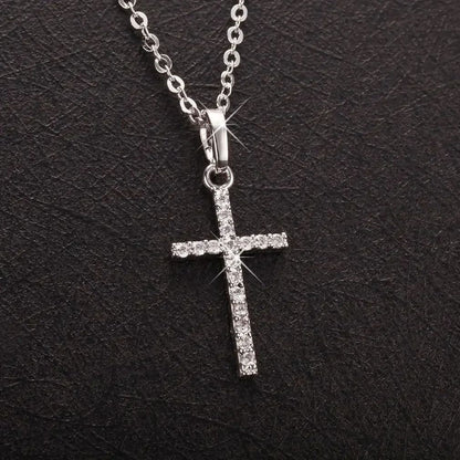 Personality Punk Trendy Cool Gothic Wood Cross Pendant NNecklace for Women Men Vintage Hip Hop Y2k Necklace Party Jewelry Gift