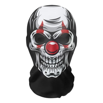 3D printed mask for role-playing full face covering elastic mesh printed mask fashionable Halloween makeup dance party headwear