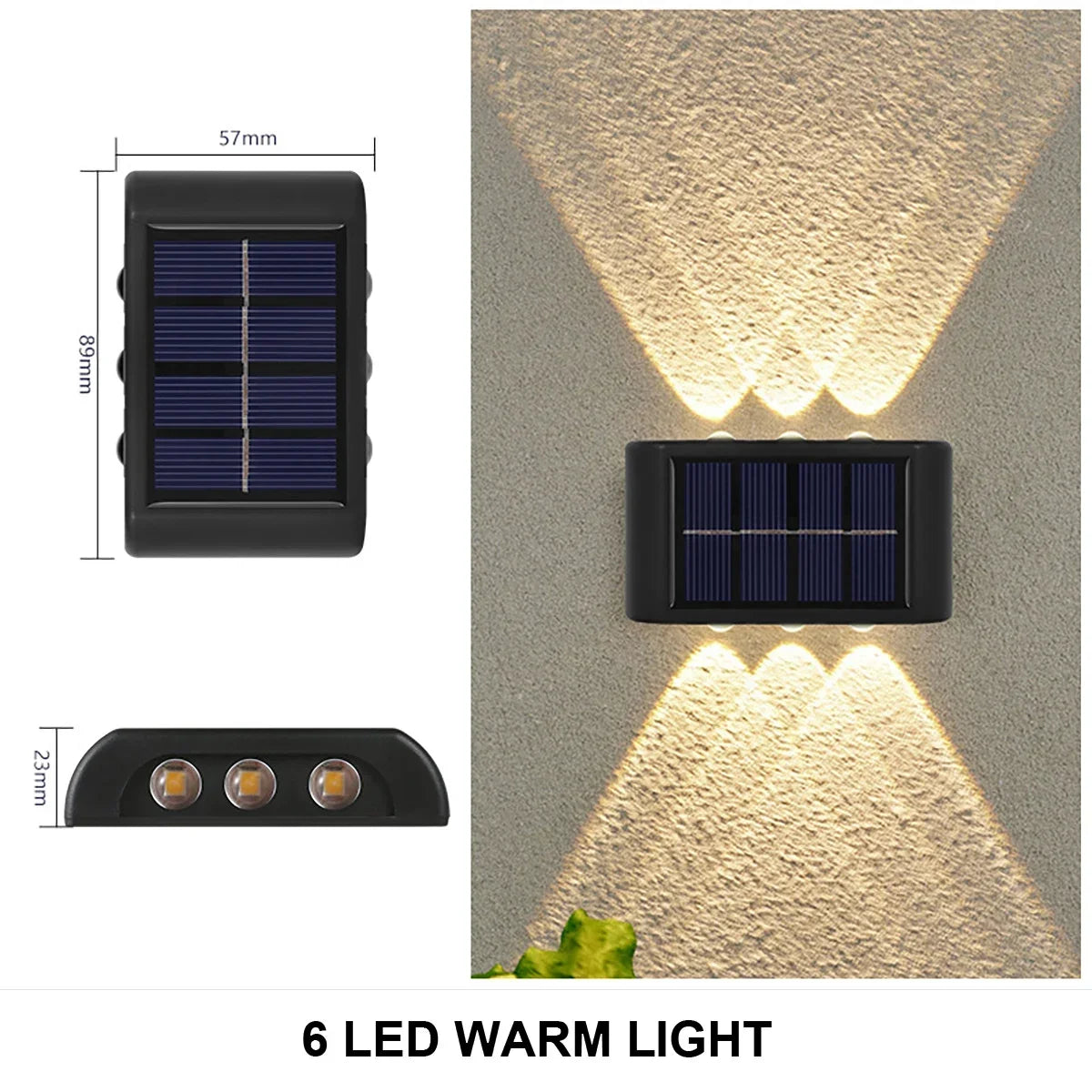 LED Solar Light Outdoor Waterproof Wall Lamp Up And Down Luminous Lighting for Garden Street Landscape Balcony Decor 1~4pcs