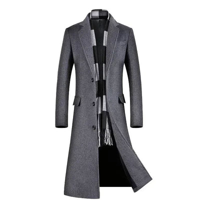 Coats for Men,Wool content 54%,A Long Jacket Below The Knee,Men's Overcoat,Men's Coat Windbreaker,Men Coats, Long Overcoat Men