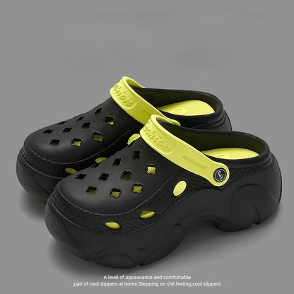 Chunky Platform Clogs Sandals Women 2025 Summer Soft Thick Bottom Beach Garden Shoes Woman Slide Non Slip Eva Wedge Slippers