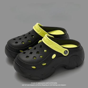 Chunky Platform Clogs Sandals Women 2025 Summer Soft Thick Bottom Beach Garden Shoes Woman Slide Non Slip Eva Wedge Slippers