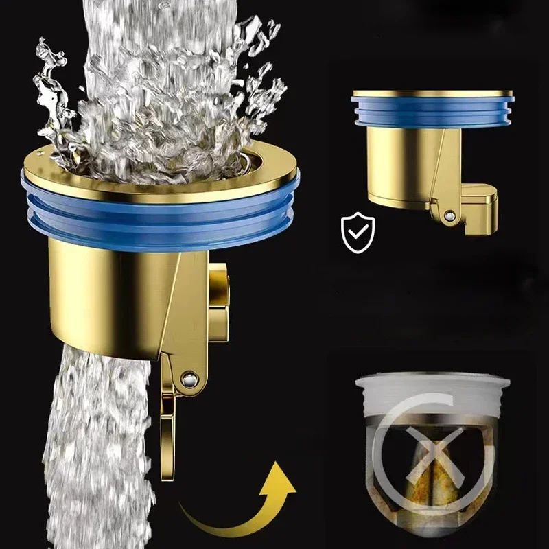 Toilet Shower Copper Floor Drain Core Anti Odor and Insect Repellent Device Springboard Self Sealing Core Bathroom Accessories