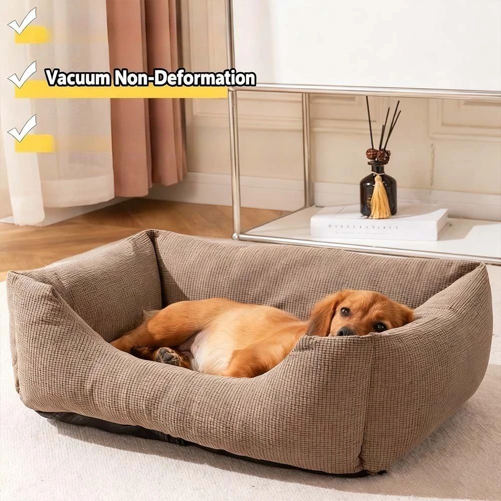 Colchão para Animais de Estimação de Inverno Engrossado, Cama de Gato Quente de Veludo Cotelê, Cama de Cachorro com Cobertura, Almofada para Dormir para Filhotes de Cães Pequenos e Gatinhos Cuscino