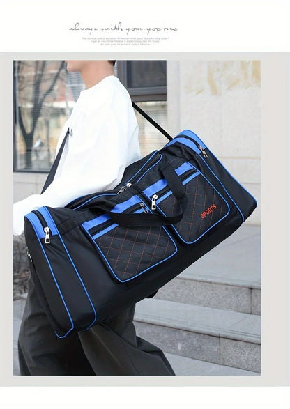 Men Nylon Travel Duffel Bag Large Capacity Handbag Portable Outdoor Carry Luggage Convenient Practical Male's Weekend Gym Bag