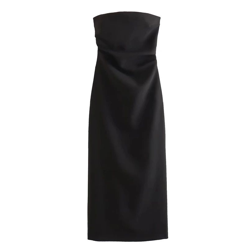 ASDS 2024 off shoulder black white long dress women bodycon beige midi dress wom